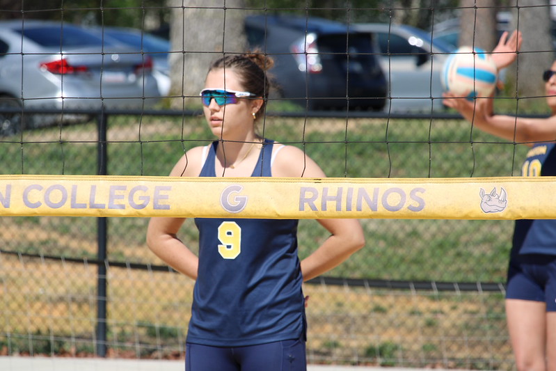 Gaston College's Ashley York (and teammate Madison Herms) picked up the season's winning pairing in Thursday's Region 10 home opener against Wake Tech.