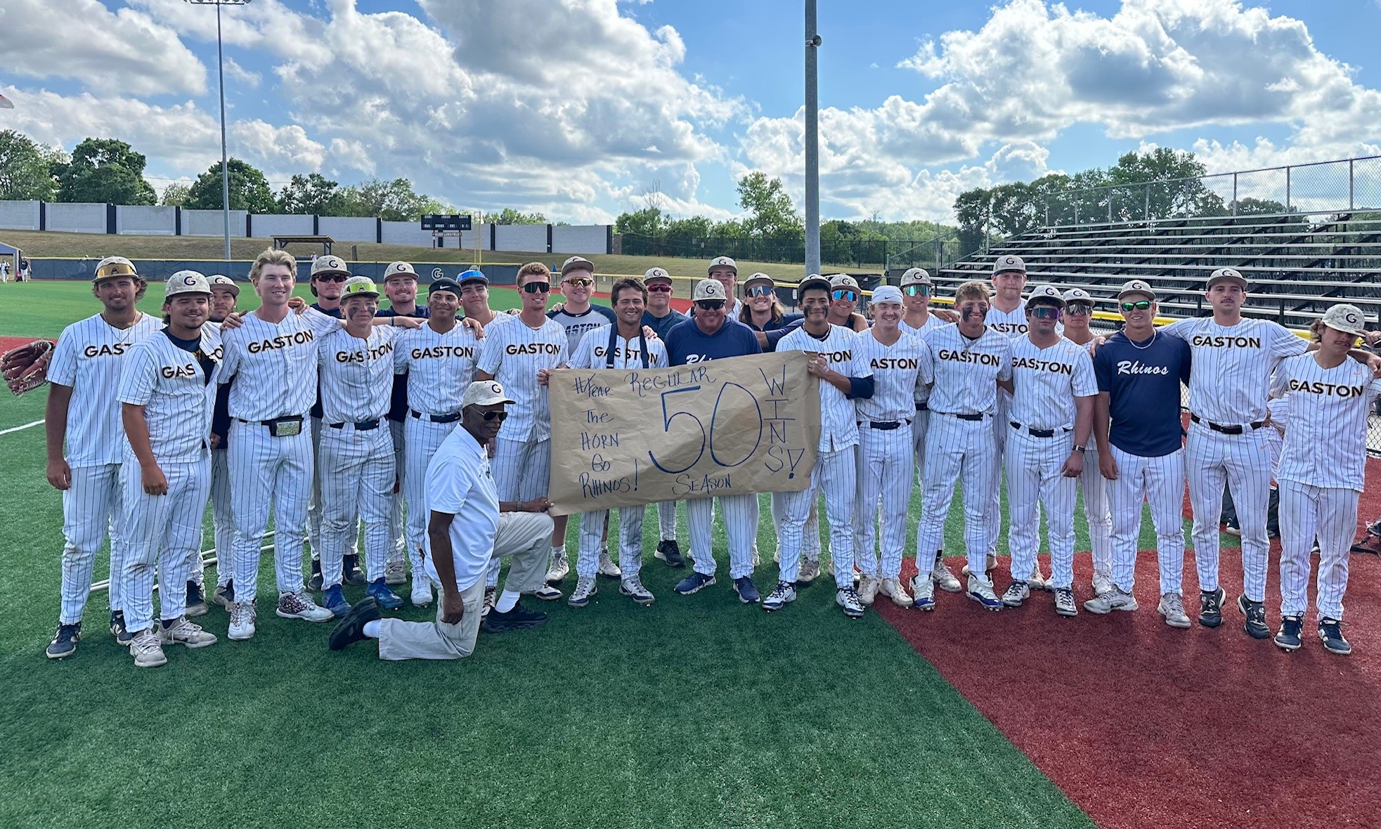 Gaston College celebrates reaching 50 regular season victories after it completed a historic Region 10 title run.
