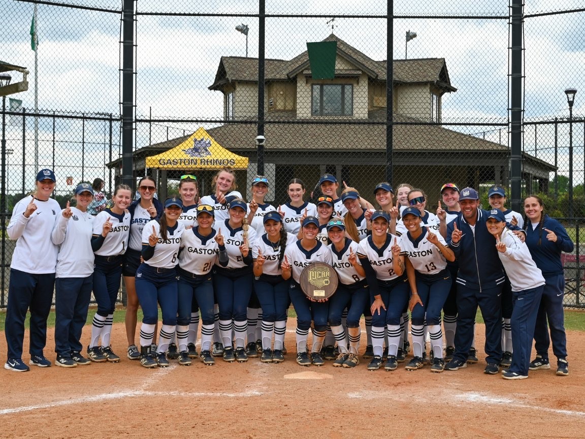 Gaston College celebrates their 2026 Region 10 championship in Duncan, S.C.